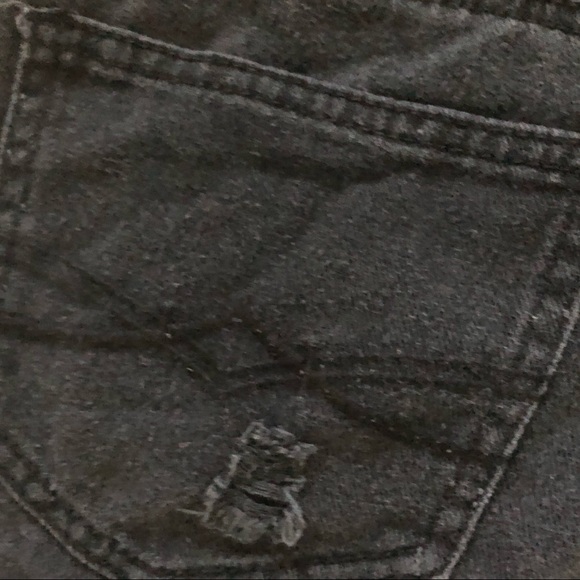 Mudd Black Denim Jean Shorts Cut-Offs Distressed - Picture 6 of 7